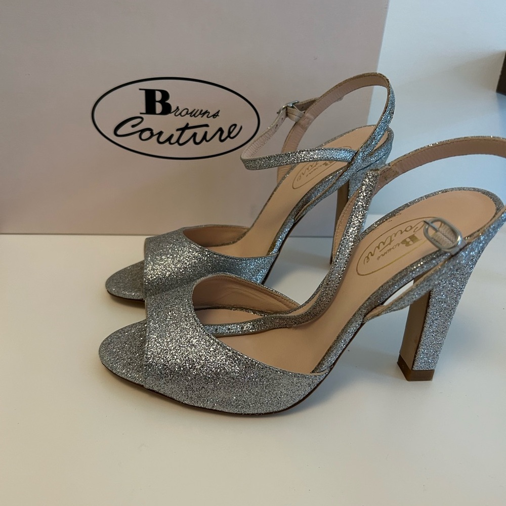 Silver Glitter Women's Heels